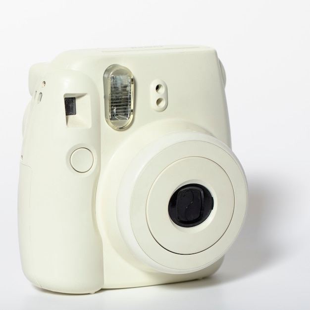 Photo old white plastic camera