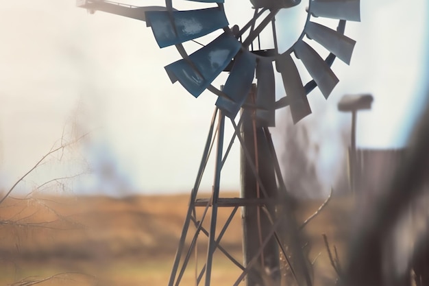 Old windmill in the morning