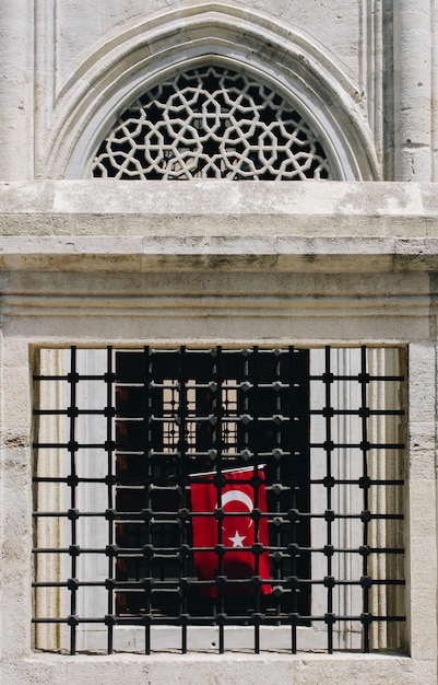 Old window architecture from the ottoman times in istanbul