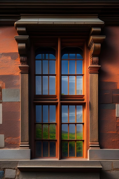 Old Windows on ancient building