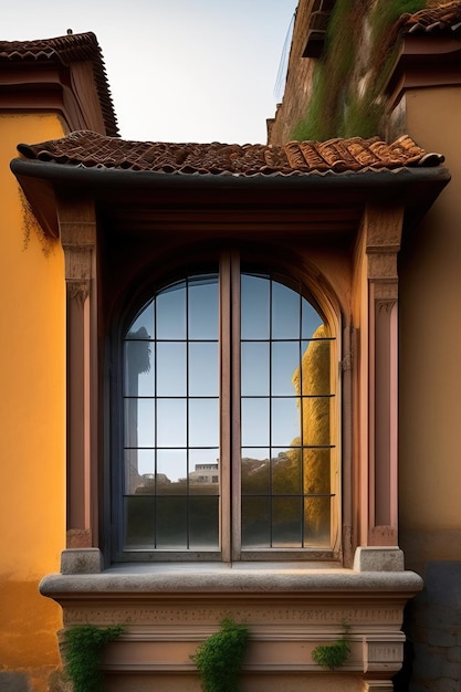 Old Windows on ancient building