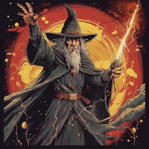 an old wizard illustration