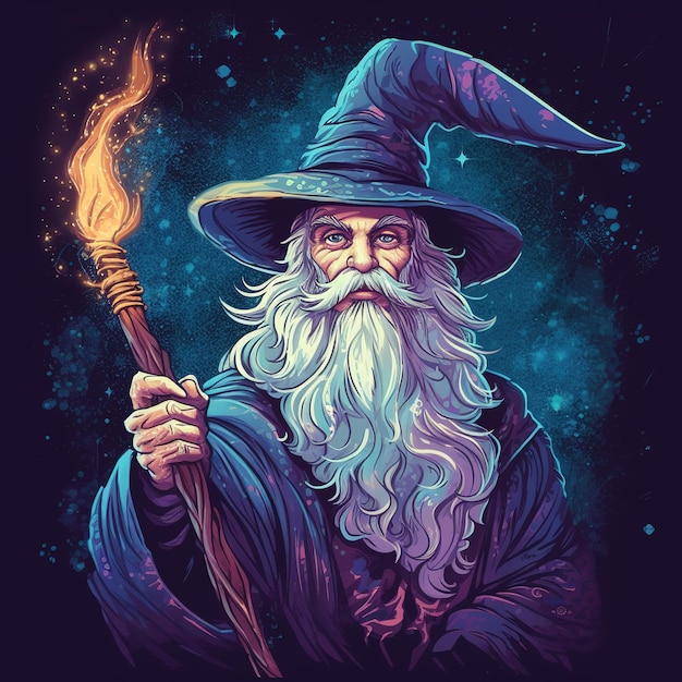 an old wizard illustration