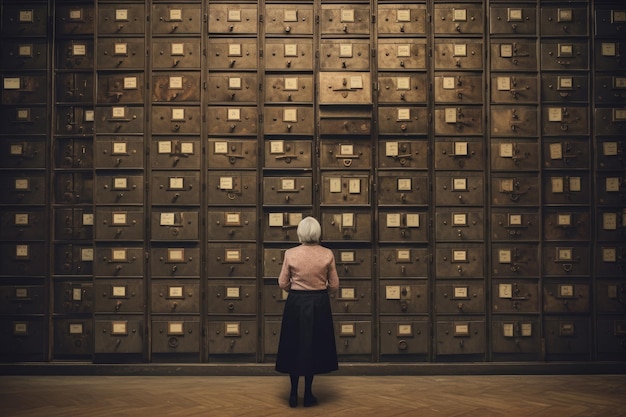 Old woman archivist Generate Ai