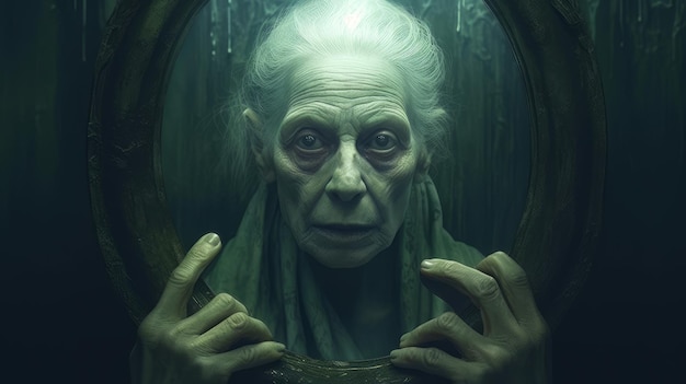 Старая женщина-вампир носферату