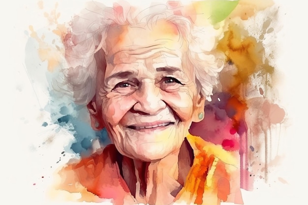 An old woman watercolor 1