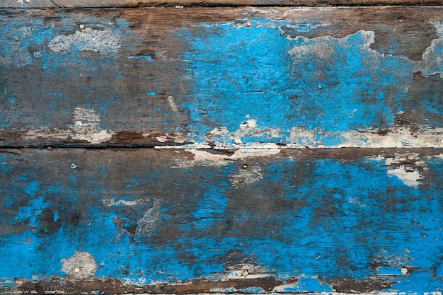 Old wood painted in blue, texture or background