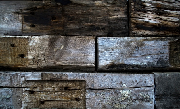 Old wood sleeper wood decorative texture