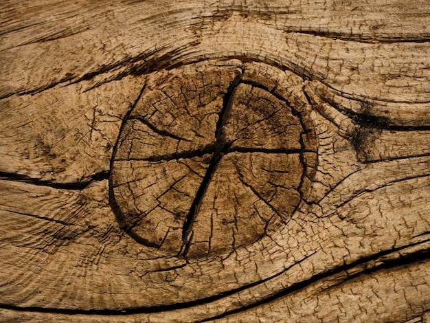 Old wood table close up