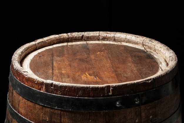 Old wooden barrel