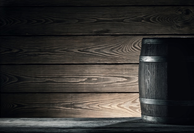 Photo old wooden barrel