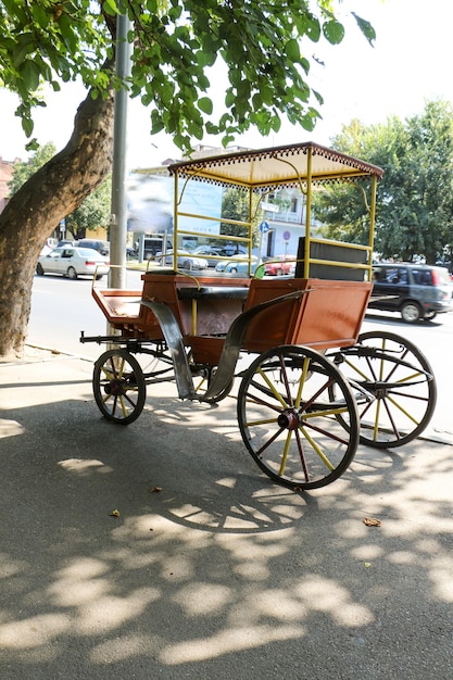 An old wooden cart for transport