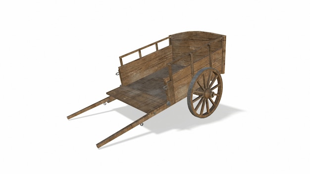 old wooden cart