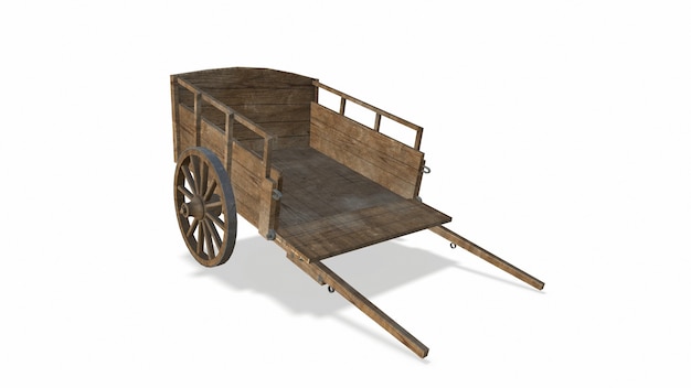 old wooden cart