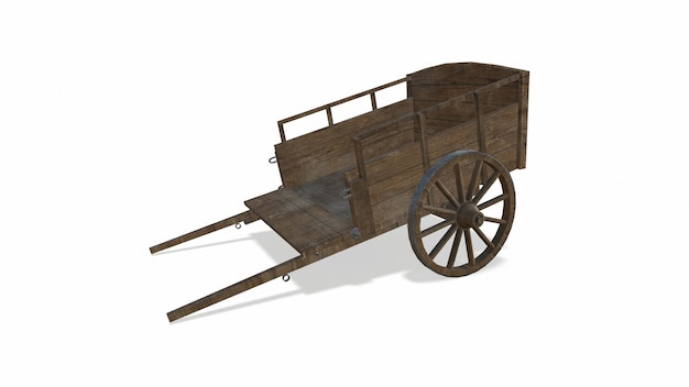 Photo old wooden cart