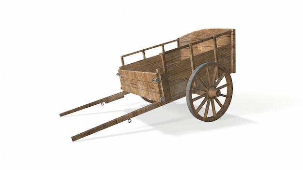 Photo old wooden cart