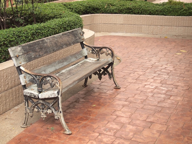 Old Wooden chair in the garden       