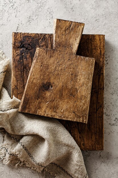 Old wooden cutting boards