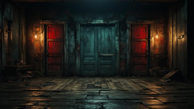 Photo old wooden door generative ai