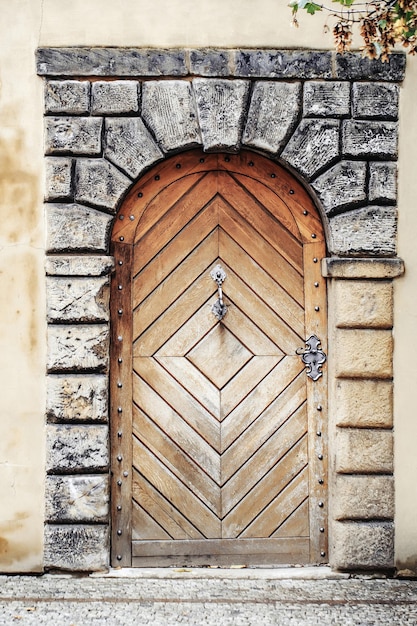 Old wooden door