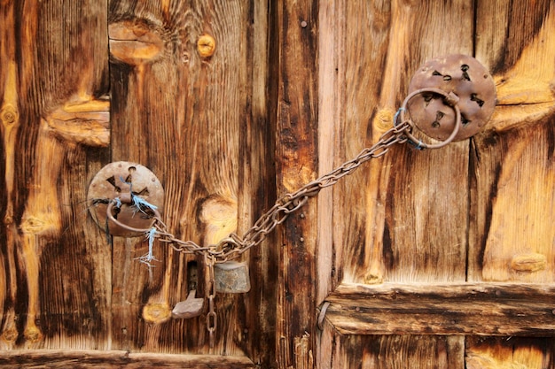 old wooden door