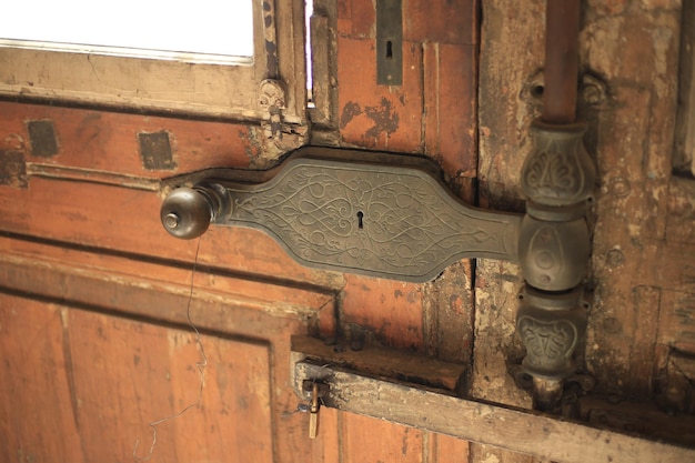 old wooden doorclose up