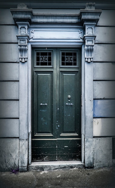 Old wooden doorr of an ancient house