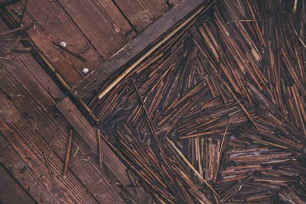 Old wooden fishing pier