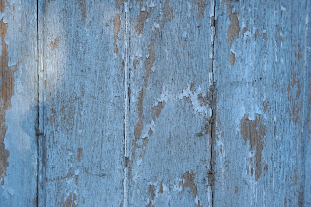 The old wooden floor has a pattern of decay