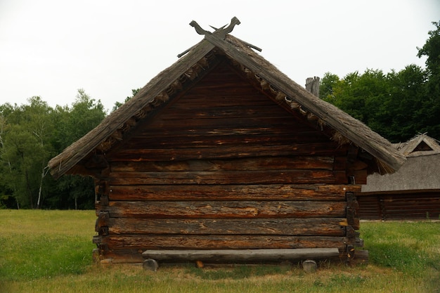 Old wooden house. European architecture