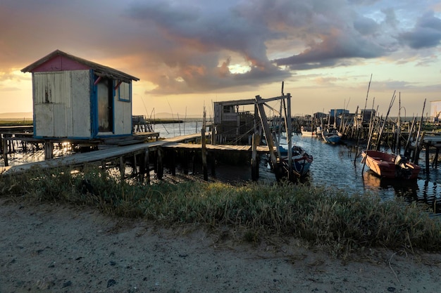 Old wooden palaphitic docks