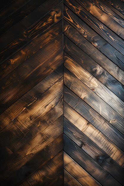 old wooden parquet floor made of many herringbone grids