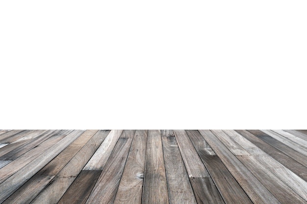 Old wooden plank texture on white background