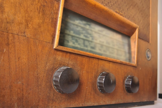 Old wooden radio