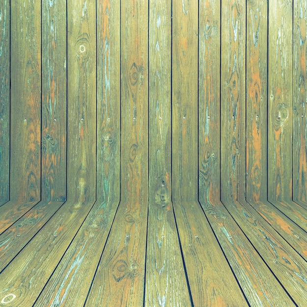 Old wooden room interior