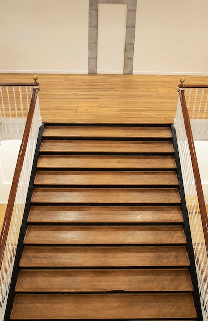 Old wooden staircase, classic style