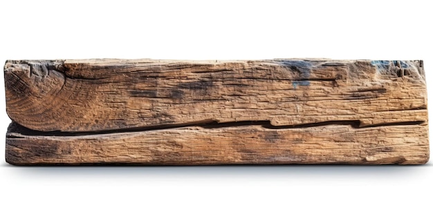 an old wooden table on a white background