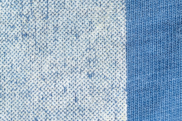 Old worn inscription on the t-shirt tissue macro