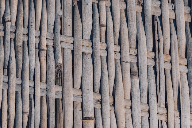 Old woven bamboo rug rough texture dirty fragment banner Diagonal horizontal vertical lines contrast shadow Copy space for text Abstract background Light brown beige grey tones more in stock