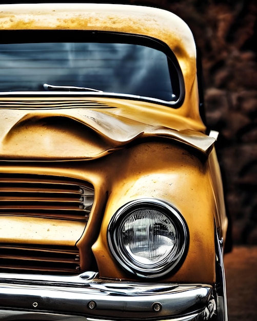 Old Yellow Car Photography