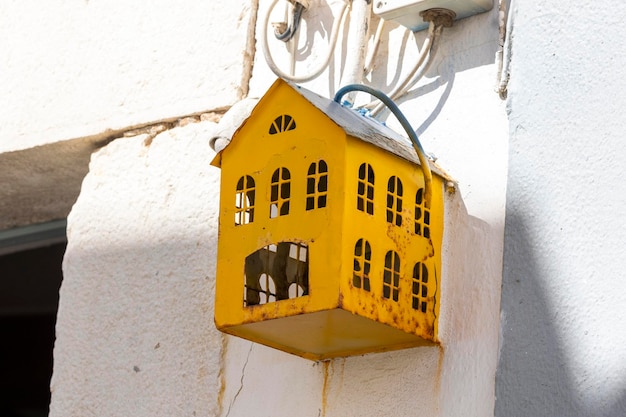 Old yellow lightbulb houses