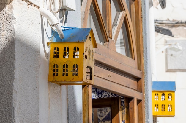 Old yellow lightbulb houses