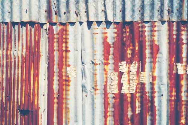 오래 된 아연 벽, 빈티지 필터 이미지