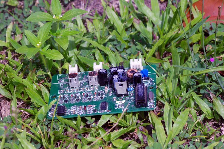 Photo older and larger pcbs  (printed circuit board) will be wasted and will be replaced by smaller, higher-tech replacements