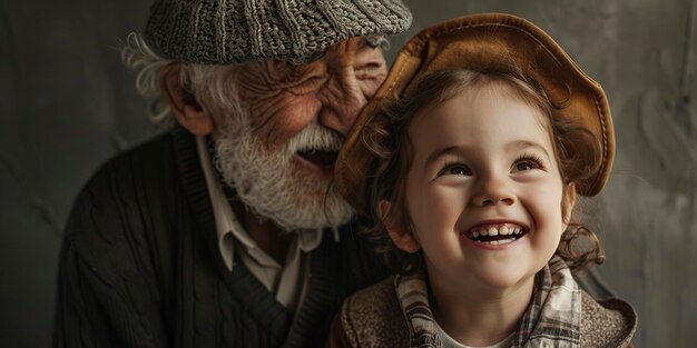 Older Man and Two Younger People Laughing