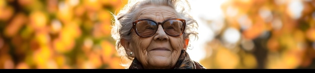 an older woman wearing sunglasses