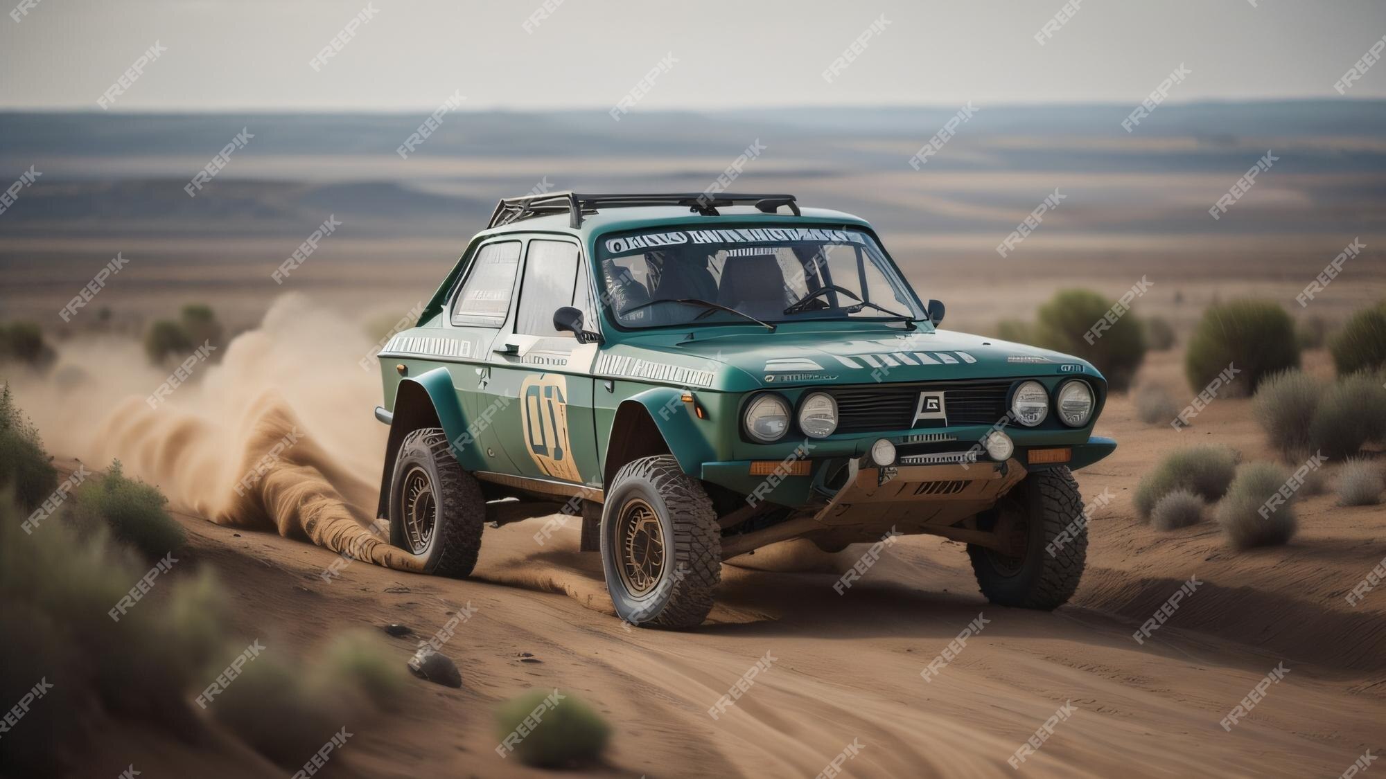 Premium AI Image Oldschool Rally Car In Action AI Generated premium-ai-image-oldschool-rally-car-in-action-ai-generated