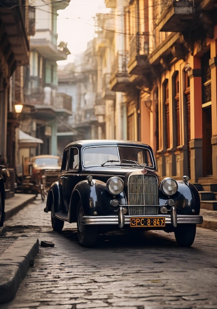 Oldtimers op de straat van Havana Cuba Retro auto