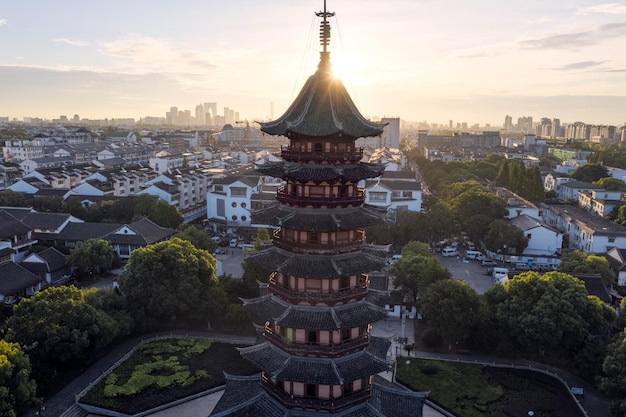 Oldtown district in Suzhou China Classic vintage architecture