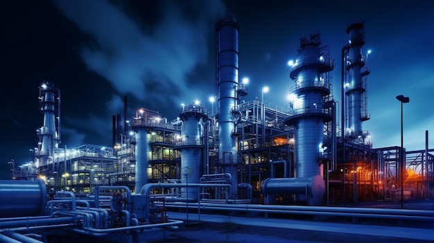 Oliegasfabriek gecreëerd met generatieve Ai-technologie